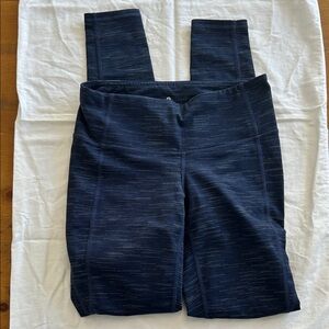 Athleta Dark Blue Textured Leggings